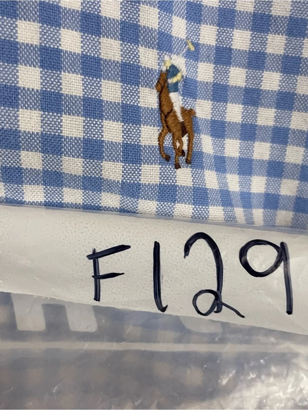 Polo Ralph Lauren Mens 4XLT Blue Gingham Oxford Shirt Thick Flesh Pony F129